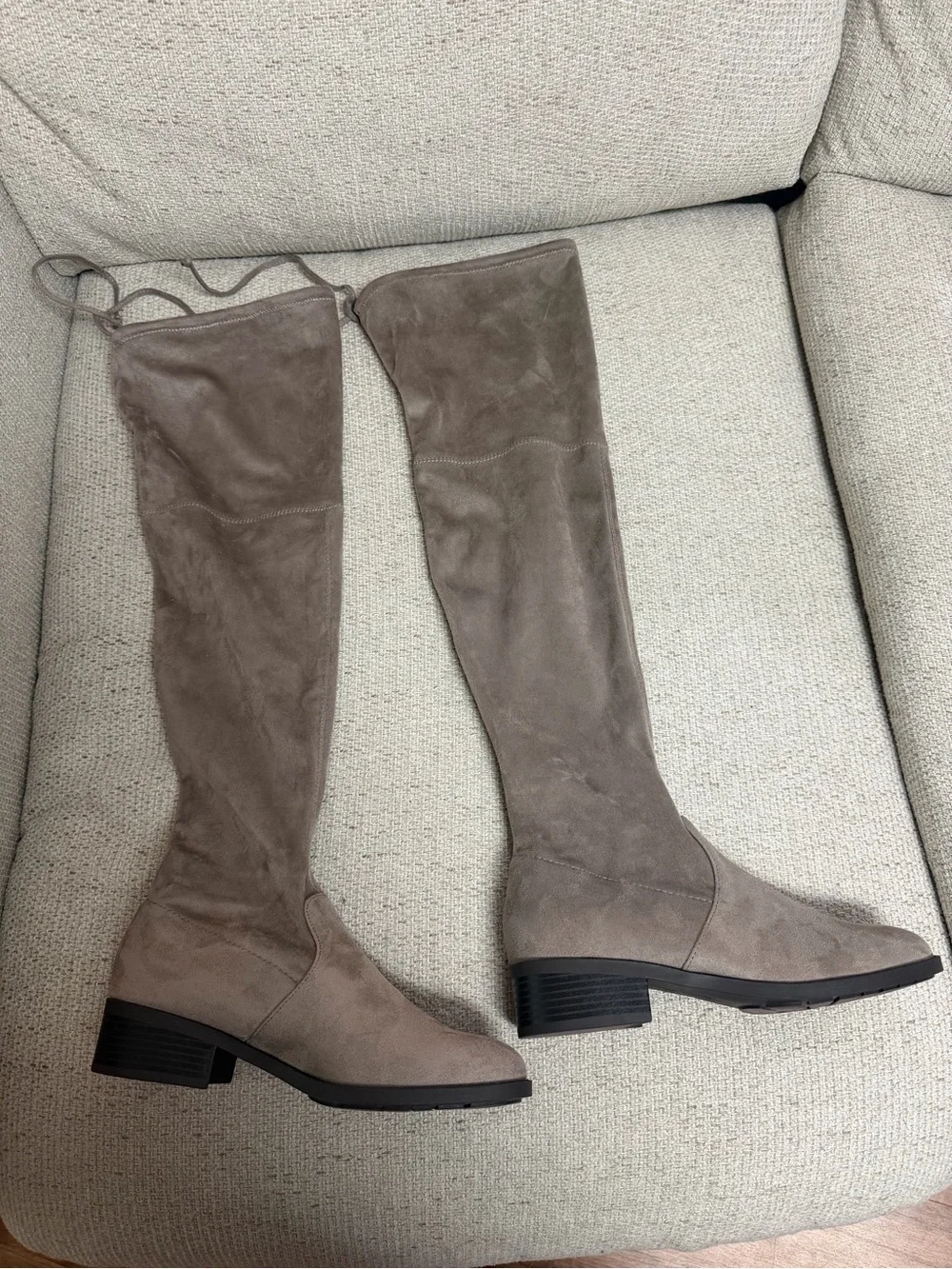 UNISA Adivan taupe over the knee boots 🤎 minimalist quiet luxury sz 7.5